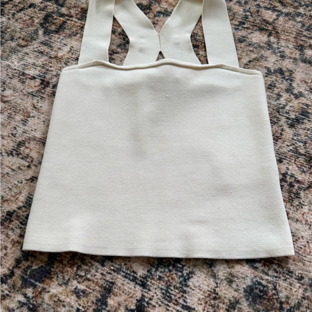 Express Cream Crop Top